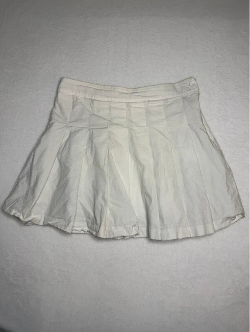 NWT Storia White Pleated Mini Skirt Y2K Preppy Tennis Cotton Large